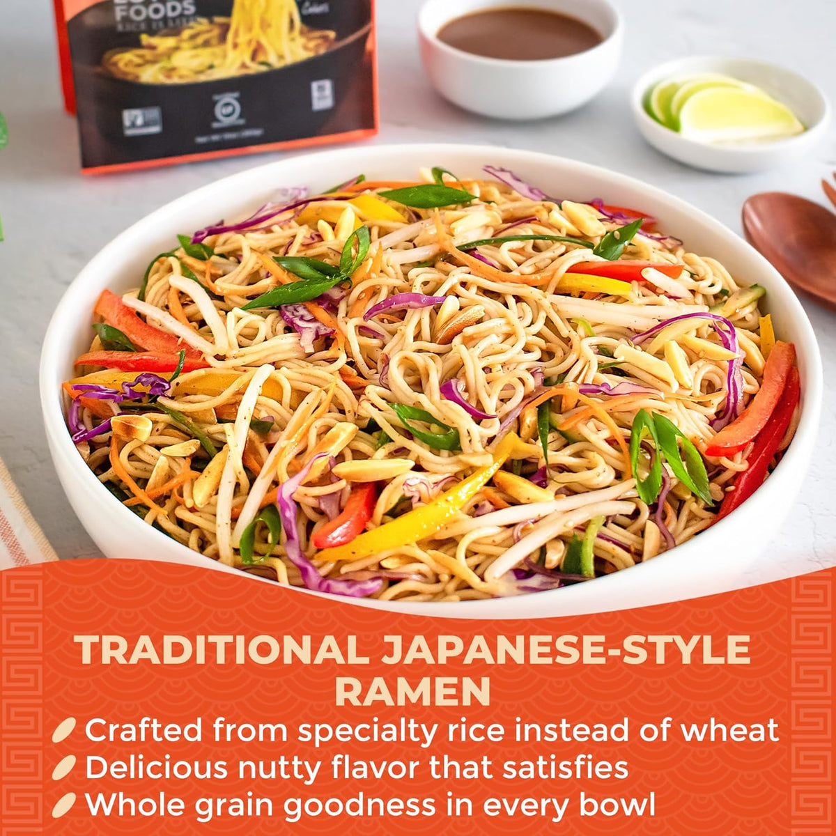 lotus foods organic millet and brown rice ramen noodles gluten free instant ramen noodles with 4 minute cooking time - 10 oz bag