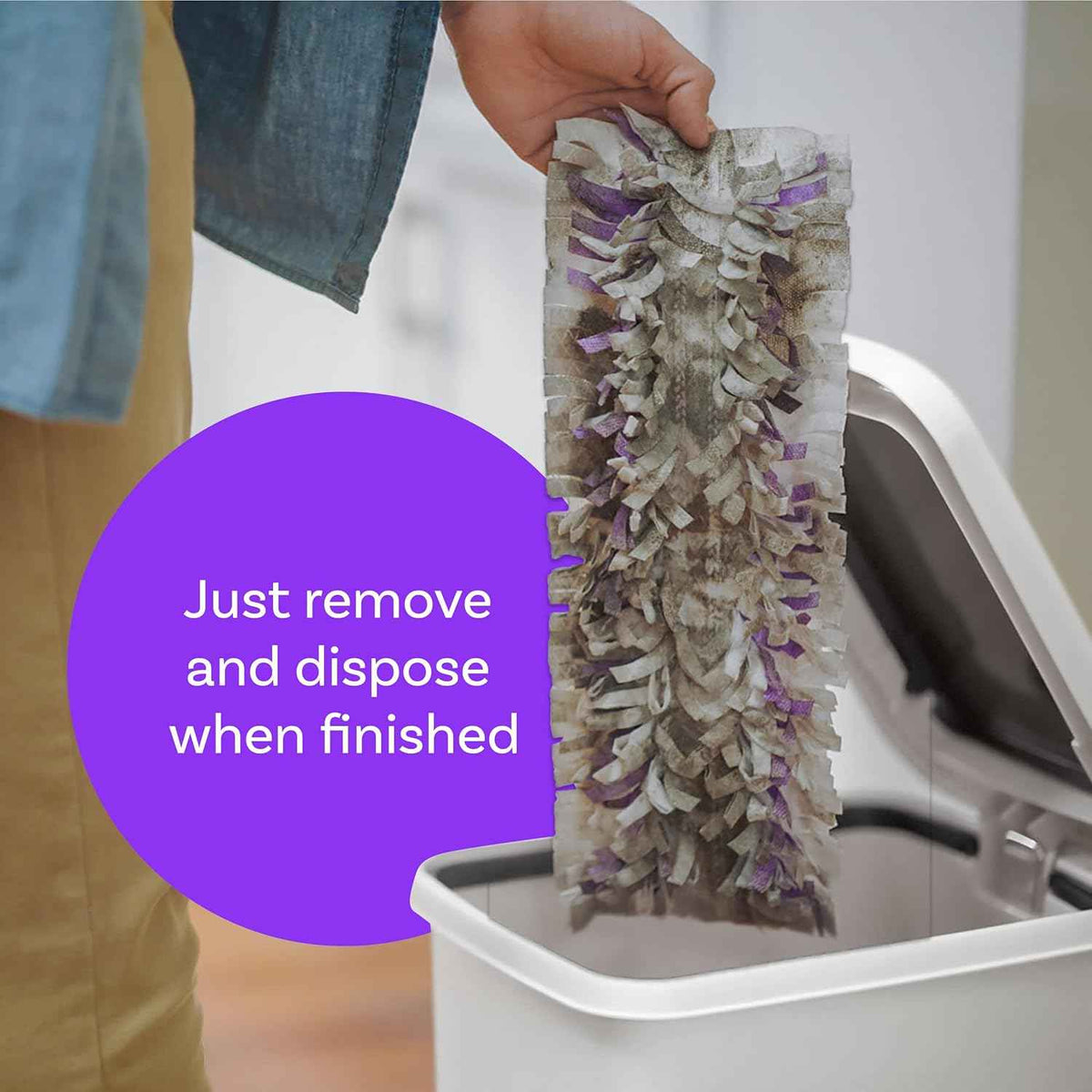 Swiffer Power Mop Refill Pack, Floor Cleaner for Mopping Tile, Vinyl, Laminate, Wood in Home, Bathroom, Kitchen, All Purpose Multi-Surface Cleaning, 5 Pads + 1 Lavender Solution