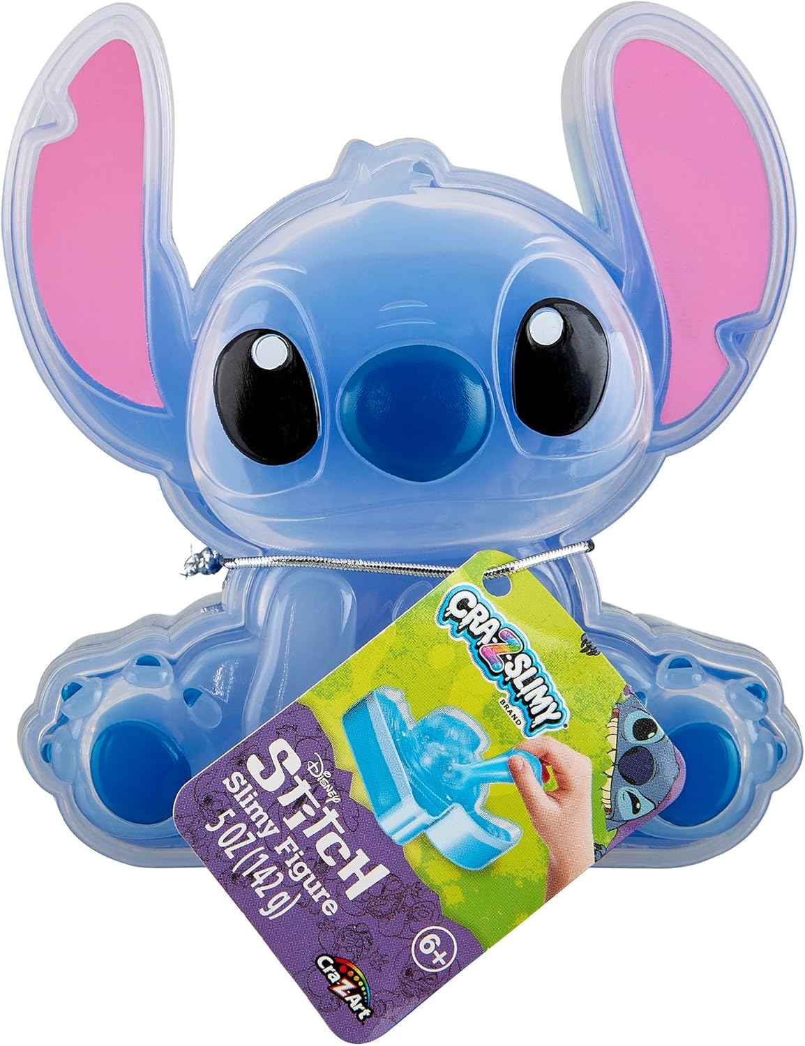 CRA-Z-Slimy Stitch Slime Toy- Glossy, Stretchy, Super Soft, Smooth Blue Stitch Slime with Stitch Shaped Confetti Mix-Ins for Boys and Girls, Lilo and Stitch Kids Toy Gift