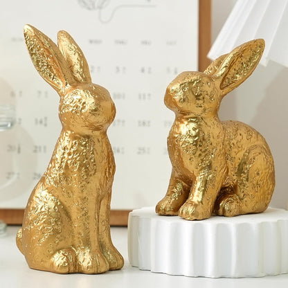 resin-gold-bunny-decor-rabbit-figurines-small-easter-bunny-set-of-3-antique-gold-collection