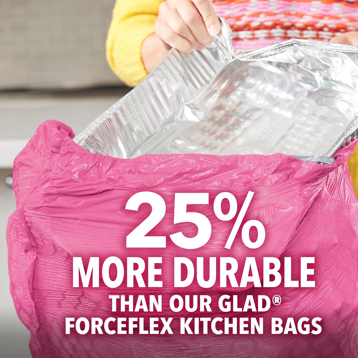 Glad Tall Kitchen Trash Bags 13 Gallon, MaxStrength Cherry Blossom Garbage Bags, Drawstring, 90 Count - Zynora