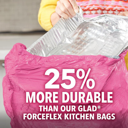 Glad Tall Kitchen Trash Bags 13 Gallon, MaxStrength Cherry Blossom Garbage Bags, Drawstring, 90 Count - Rayz Mart