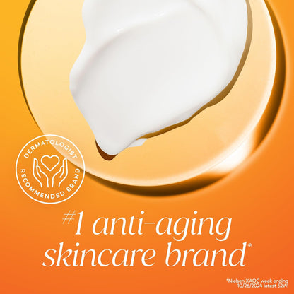 olay vitamin c max face moisturizer for women, hydrating and brightening cream with niacinamide, peptides, 1.7 oz