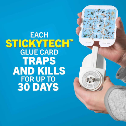 Safer Home Indoor Plug-In Fly Trap - SH502 - Effective Fruit Fly Traps for Indoors, Gnat Traps for House Indoor, 400 Sq Ft Protection - Style: 1 Device + 2 Glue Cards