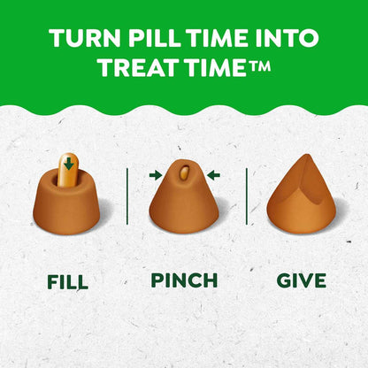 Greenies Pill Pockets for Dogs Large Size, Soft Dog Treats, Chicken Flavor, 15.8 oz. Pouch (60 Treats)