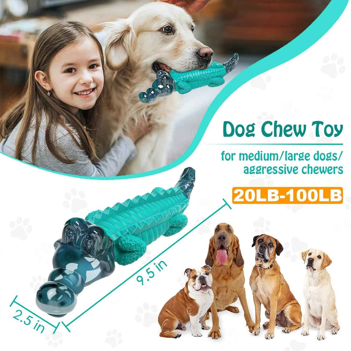 Dog Toys for Aggressive Chewers - Tough,Indestructible Dog Chew Toys for Large, Medium,Small Breed to Keep Them Busy