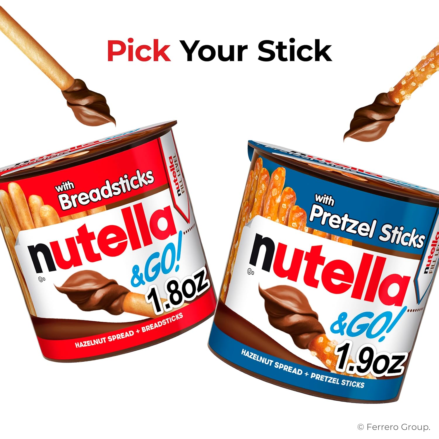 Nutella & GO! 12-pack snack cups with hazelnut spread and pretzel sticks, 1.9 oz each