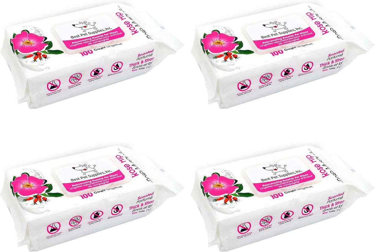 Best Pet Supplies Pet Wipes for Dogs - Dog Wipes Cleaning Deodorizing, for Coats, Ears, Paws - Hydrating, Aloe Vera