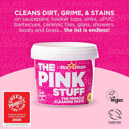 Stardrops pink stuff ultimate cleaning pack with miracle paste, multi-purpose spray, and bathroom foam for kitchens and bathrooms