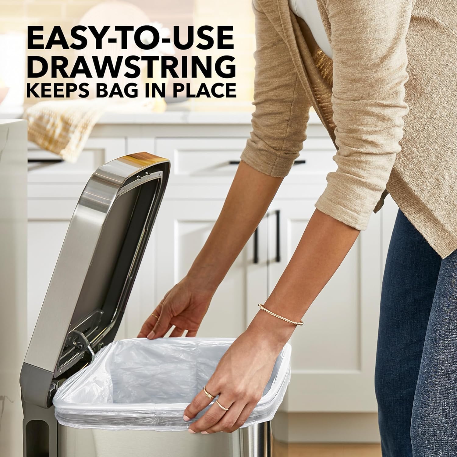 Glad ForceFlex Tall Kitchen Trash Bags, 13 Gallon, Gain Fresh Clean, 40 Count (Package May Vary) - Zynora
