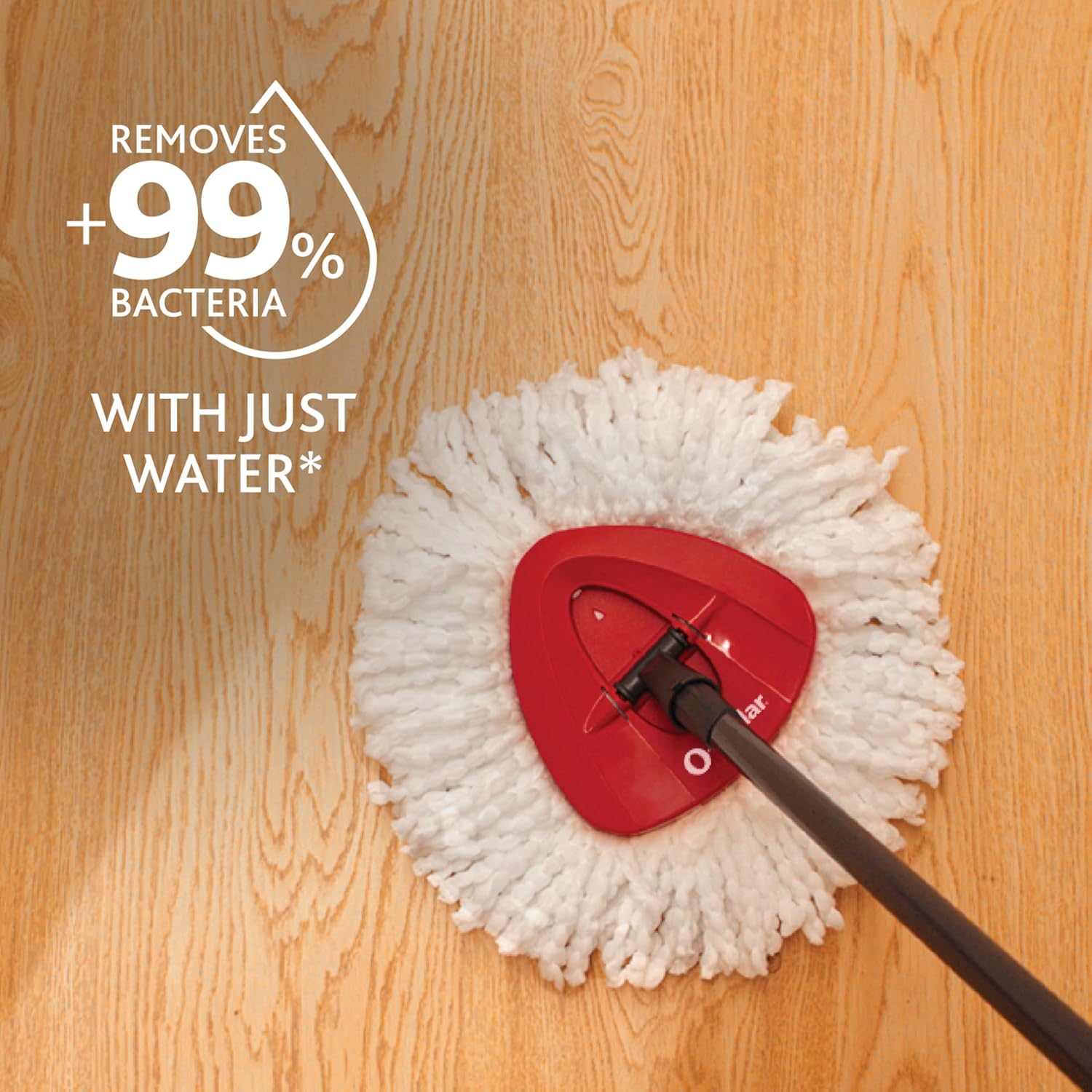 O-Cedar EasyWring Microfiber Spin Mop, Bucket Floor Cleaning System, Red, Gray, Standard - Zynora