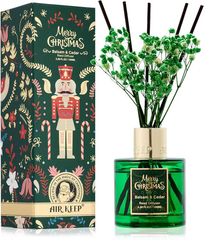 Airkeep Reed Diffuser Set,3.38 fl oz (100 ml) - Clean Linen Oil Diffusers with 8 Reed Sticks,Home Fragrance Reed Diffuser for Bathroom Shelf Decor