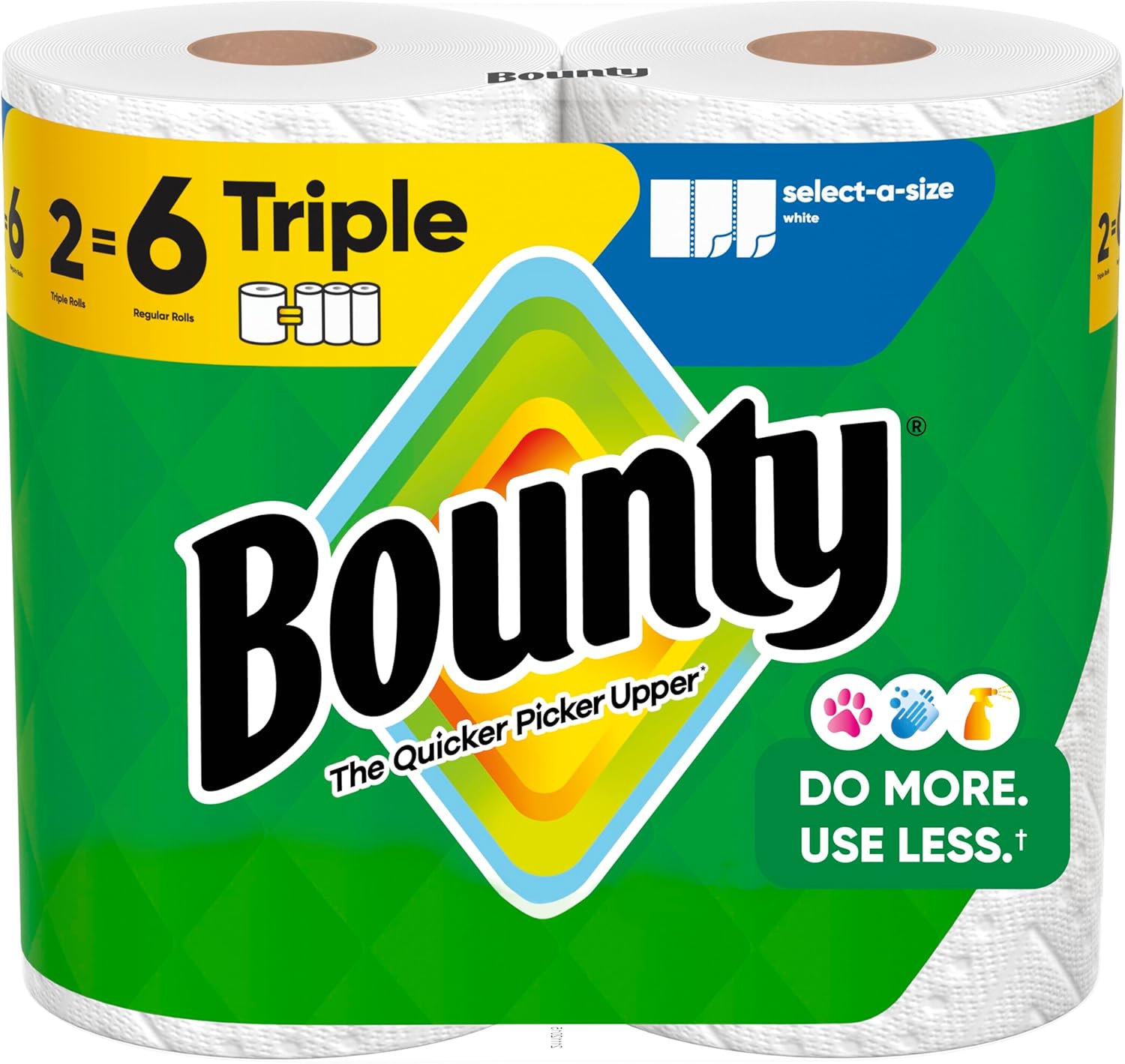 Bounty Select-A-Size Paper Towels, White, 8 Triple Rolls = 24 Regular Rolls - Zynora
