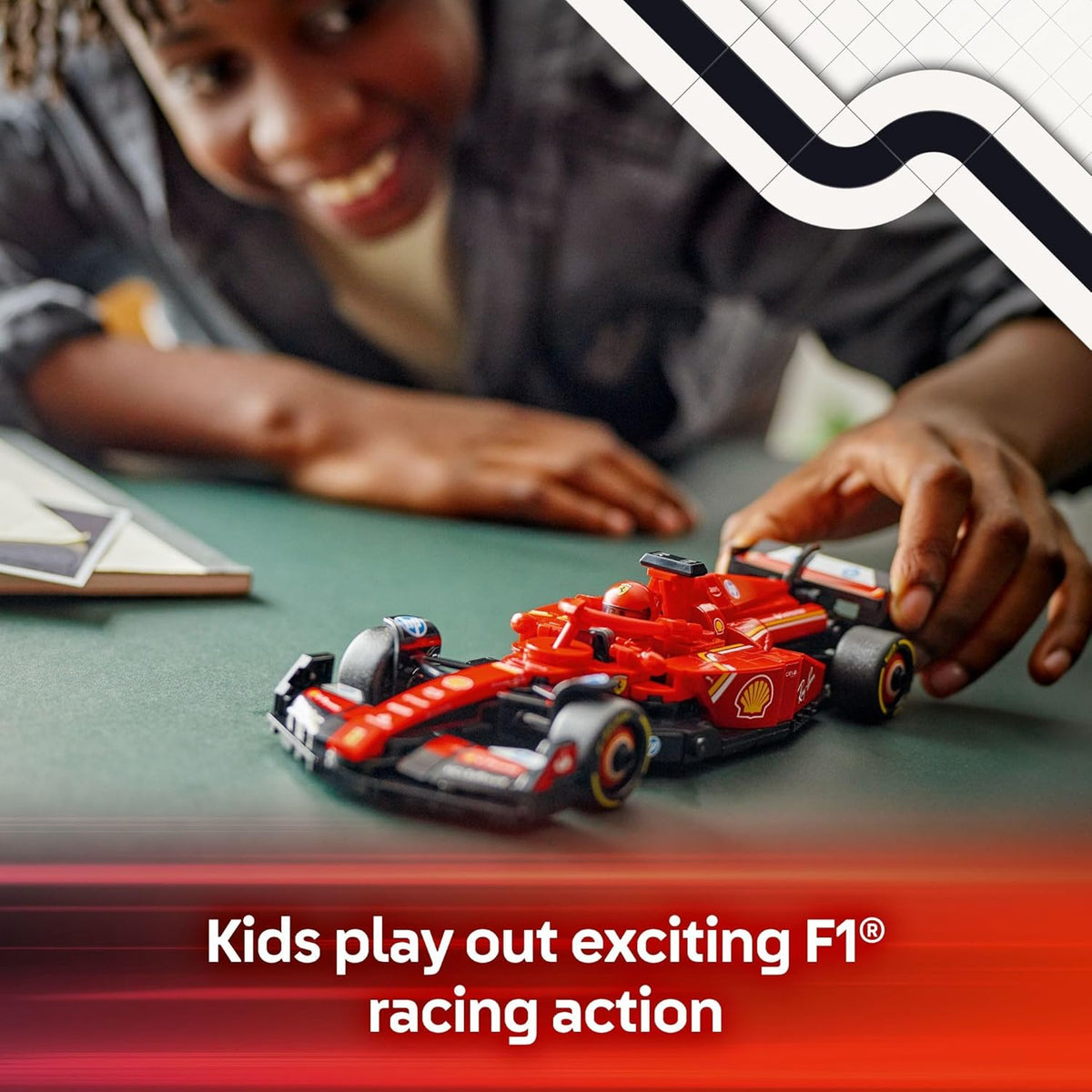 LEGO Speed Champions Ferrari SF-24 F1 Race Car Toys - Building Sets for Kids, Boys & Girls, Ages 10+ - Ferrari F1 Model Car Kits for Display or Play - Gift Ideas for Birthdays and Fans - 77242
