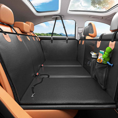 Back Seat Extender for Dogs, Waterproof Dog Car Seat Cover for Back Seat with Hard Bottom, 2026 Upgraded Material, Anti Scratch, Safer, Easy to Use and Clean, Holds 400lbs
