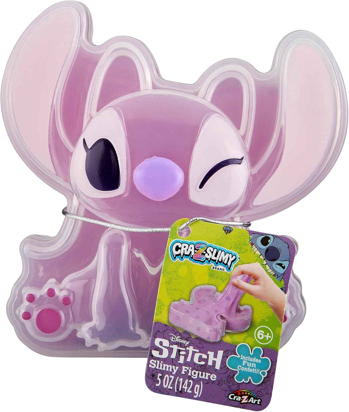 CRA-Z-Slimy Stitch Slime Toy- Glossy, Stretchy, Super Soft, Smooth Blue Stitch Slime with Stitch Shaped Confetti Mix-Ins for Boys and Girls, Lilo and Stitch Kids Toy Gift