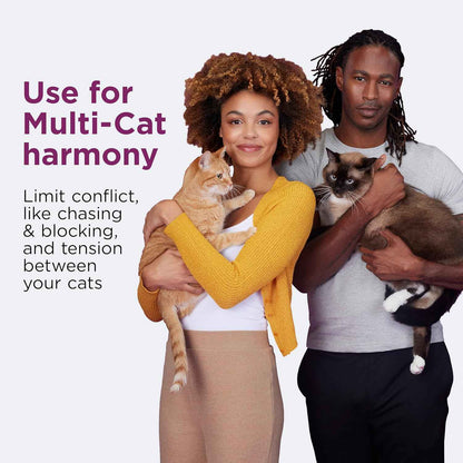 COMFORT ZONE Multi Cat Calming Diffuser Refill, 6 Pack – Cat Calming Pheromone Refills Help Reduce Anxiety, Stress, Scratching, Urine Marking, Multi-Cat Aggression, (30-Day Refills, 180-Day Supply)