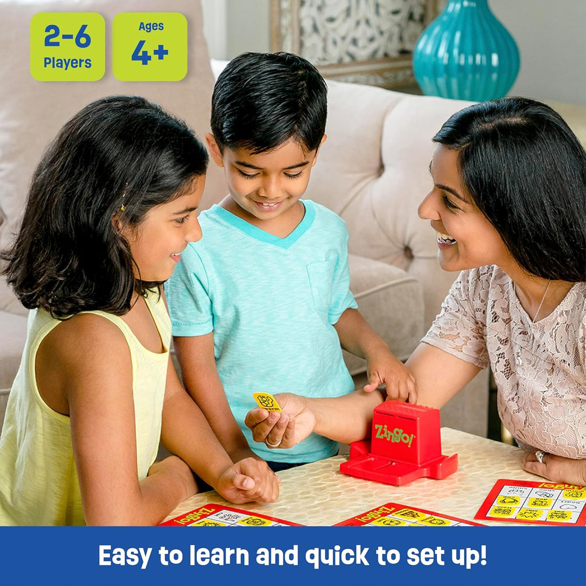 ThinkFun Zingo Bingo Award Winning Preschool Game for Pre-Readers and Early Readers Age 4 and Up - One of the Most Popular Board Games for Boys and Girls and their Parents (97700)