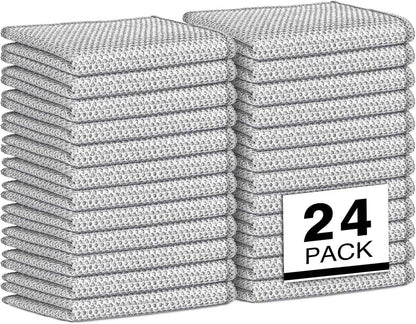 AIDEA Non Scratch Wire Dishcloth 24PK, Wire Dishwashing Rag for Wet and Dry, Washable Dish Rags No Odor, Cleaning Pads Steel Scrubber for Cookware, Sinks, Dishes, Stove Tops, 7"×8"