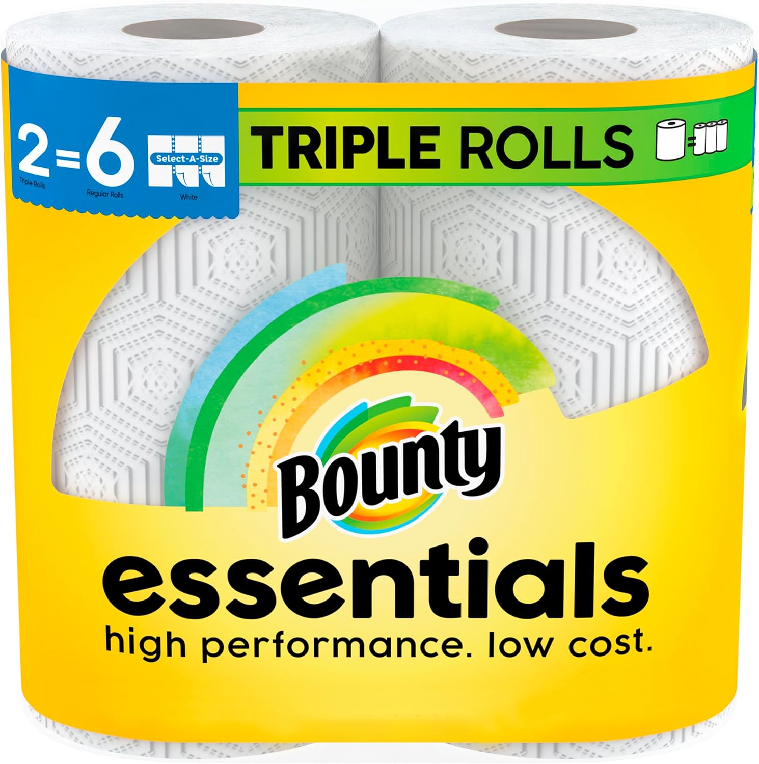 bounty essentials select a size paper towels white 2 triple rolls everyday absorbent kitchen towels - Zynora
