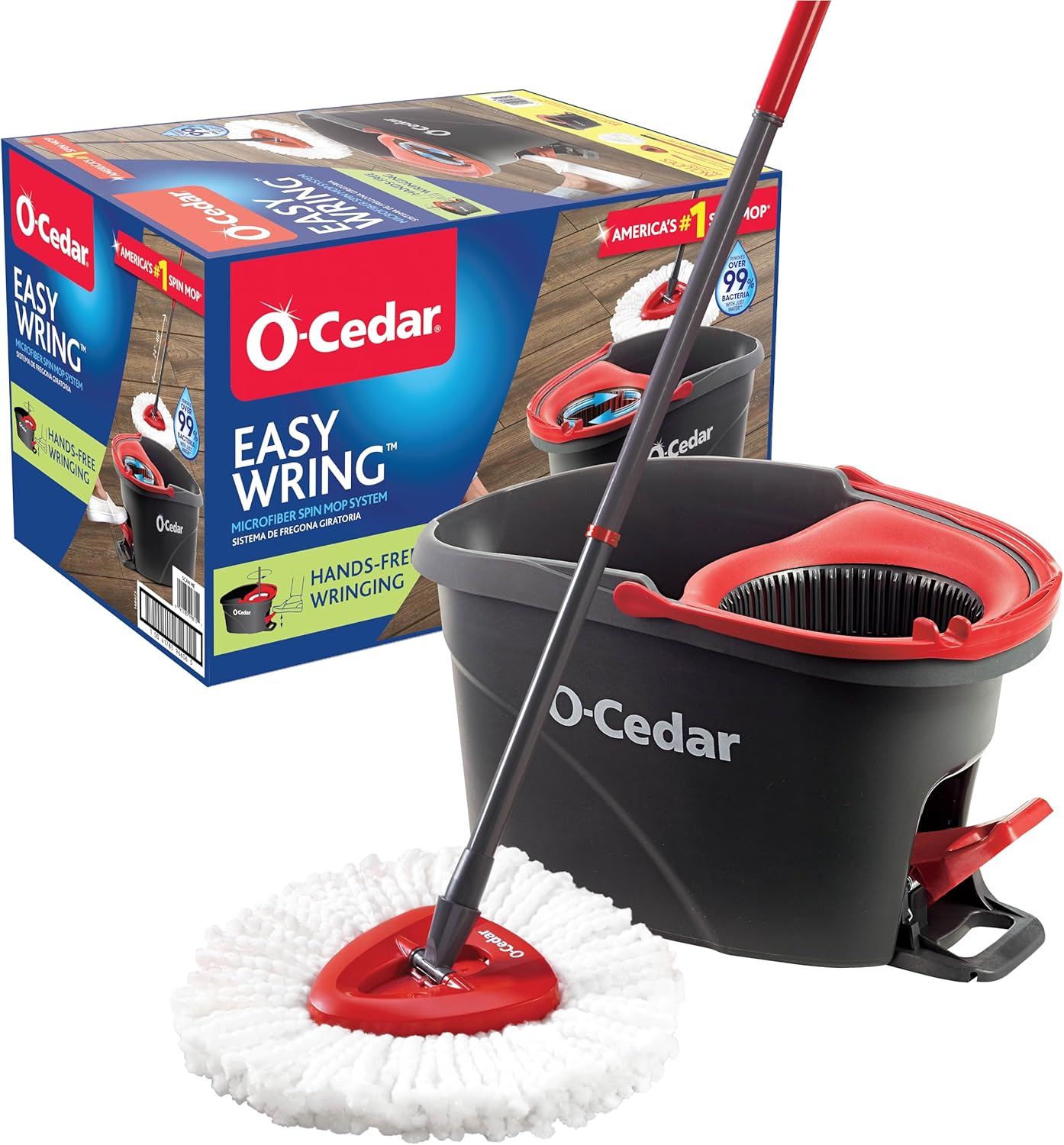 O-Cedar Microfiber Spin Mop, Bucket Floor Cleaning System - Zynora